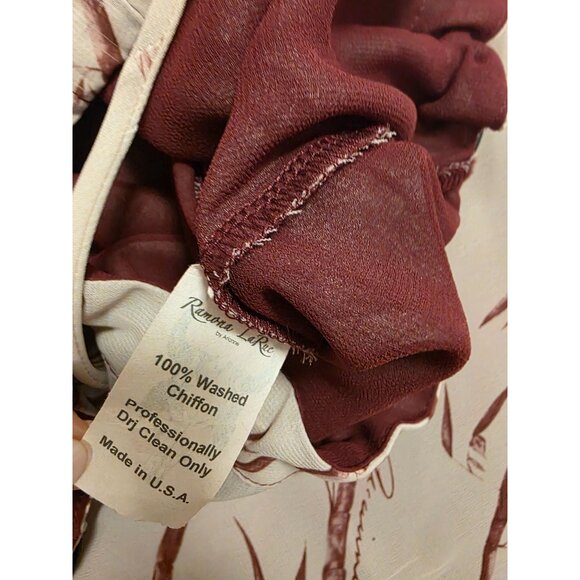 Ramona LaRue By Arianne XS Bamboo Print Kimono Sleeve Set Flowy Wide Leg - Picture 7 of 8